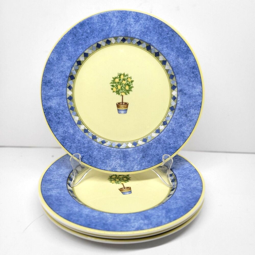 Royal Doulton "Carmina" Set Of 3 Vintage 8 7/8" Salad Plates READ DESCRIPTION